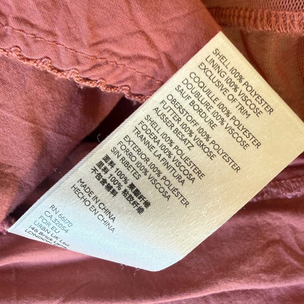 Anthropologie Felicity Tulle Midi Skirt Womens Size S Dusty Rose Ruffle Mesh - Picture 10 of 12